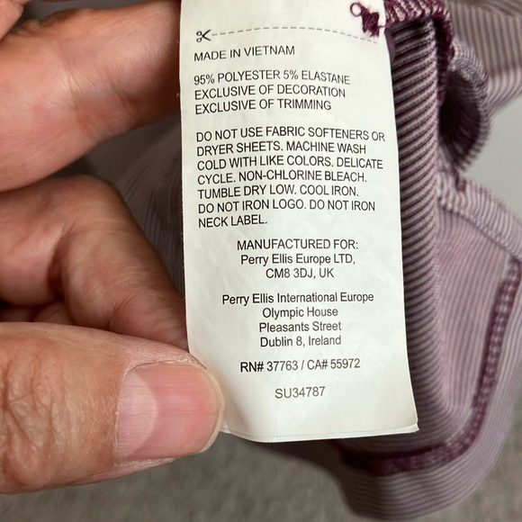 Callaway Purple & Silvery-White Striped Performance Polo Shirt - Picture 6 of 9